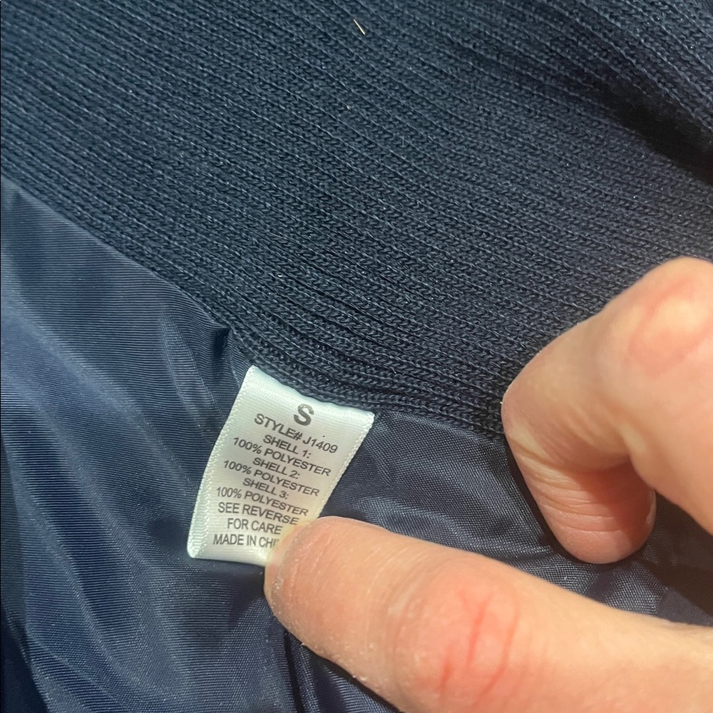 Active USA Dark Blue Quilted Vest with Gold Accents - Picture 6 of 7